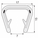 PVC-Kantenschutz mit Metallband