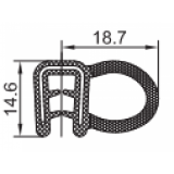 EPDM-Kantenschutz mit Metallband u. Moosgummidichtung