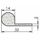 EPDM-Moosgummi P-Profil
