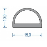 Silikon-Hohlkammerprofil 15 x 10 mm