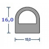 Silikon-Hohlkammerprofil 15 x 16 mm