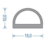 SELASTAN® Silikon-Hohlkammerprofil 15 x 10 mm