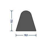NEOSOFT® EPDM-Moosgummi Halbrund-Profil 19 x 19 mm